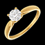 acheter Bague roseau or jaune sph�re pav�e - 7 diamants