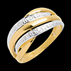bijoux or Bague naja or jaune pav�e diamants - 4 diamants