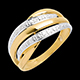 Anillo naja oro amarillo empedrado diamantes - 4 diamantes