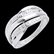 Anillo naja oro blanco empedrado diamantes  - 4 diamantes