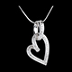 Diamantanh�nger Schwebendes Herz - 0.31 Karat - 52 Diamanten