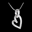 acheter en ligne Pendentif Coeur Chavir� - 0.31 carats - 52 diamants