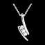 mariage Collier trilogie citation or blanc - 3 diamants