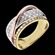 Bague Royale Saturne - trois ors