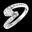 vente en ligne Solitaire r�v�rence or blanc  - 0.57 carats - 19 diamants