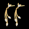 achat on line Boucles d'oreilles luxuriance v�g�tale or blanc or jaune et diamants.