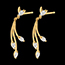 bijou Boucles d'oreilles luxuriance v�g�tale or blanc or jaune et diamants.