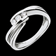 Anillo Triolog�a riturnelo oro blanco - 0.21 quilates - 3 diamantes