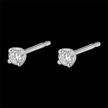 acheter en ligne Boucles d'oreilles diamants (MM) - puces or blanc