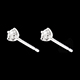 femme boucles oreilles diamants mm puces or blanc 25 ca