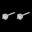 ventes on line Boucles d'oreilles diamants (GM) - puces or blanc - 0.3 carats