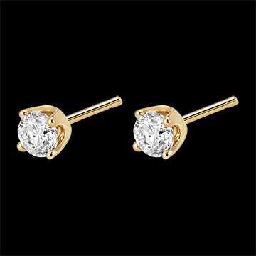 vente en ligne Boucles d'oreilles diamants (TGM+) - puces or jaune - 0.5 carats
