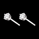 vente en ligne boucles oreilles diamants tgm puces or blanc carat