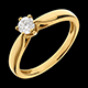 Solitaire Roseau or jaune - 0.3 carat