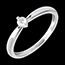 achat on line Solitaire or blanc serti griffes