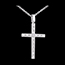 acheter en ligne Pendentif croix or blanc pav�e