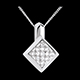 bijoux or collier damier or blanc pave 25 carats
