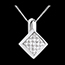 bijouterie Collier damier or blanc pav� - 0.25 carats