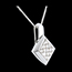 cadeaux Collier damier or blanc pav� - 0.25 carats