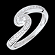 Solitario Pendenza pav� - oro bianco - 0.28 carati