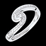 cadeaux femme Solitaire verseau pav� - or blanc - 0.28 carats