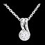 mariage Pendentif mousqueton diamant - or blanc - 0.34 carats
