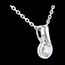 bijoux or Pendentif mousqueton diamant - or blanc - 0.34 carats