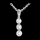 bijou or pendentif trilogie puce or blanc 25 carats