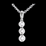 bijou Pendentif trilogie puce - or blanc - 0.25 carats