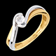 achat on line solitaire verseau or jaune or blanc 21 carats