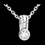vente Pendentif mousqueton diamant - or blanc - 0.21 carats