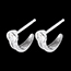 bijouterie Boucles d'oreilles mousqueton diamant - puces or blanc - 0.25 carats