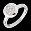 cadeau femmes Bague bouton or blanc