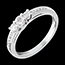 mariages Bague trilogie or blanc pav�e (MM)  - 0.34 carats