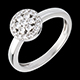 Anello roseo oro bianco pav�  - 0.26 carati