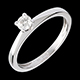 Klassischer Solit�r in Weissgold  - 0.26 Karat