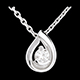 achat pendentif larme diamant or blanc 21 carats