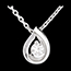 vente on line Pendentif larme diamant - or blanc - 0.21 carats