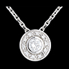 acheter en ligne Pendentif bouton or blanc - 0.25 carats