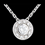 ventes on line Pendentif bouton or blanc - 0.25 carats