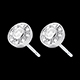 Orecchini Bottone oro bianco  - 0.25 carati