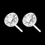 bijou   Boucles d'oreilles bouton or blanc  - 0.25 carats