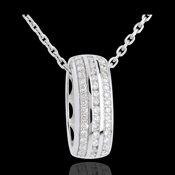 bijouterie Pendentif roue diamants - or blanc - 0.27 carats