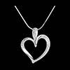 bijou or Pendentif Arty-Coeur - 20 diamants