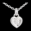 cadeaux femmes Pendentif coeur pav� or blanc (PM) - 7 diamants