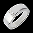 bijouterie Trilogie �treinte or blanc (GM) - 3 diamants