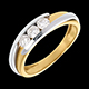 cadeau femmes trilogie bipolaire or jaune or blanc gm 38 carats
