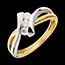 cadeau Bague trilogie Dolce Vita or jaune-or blanc - 0.22 carats - 3 diamants