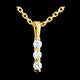 cadeaux pendentif totem trilogie gm or jaune 24 carats dia