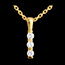 mariages Pendentif totem trilogie (GM) - or jaune - 0.24 carats - 3 diamants